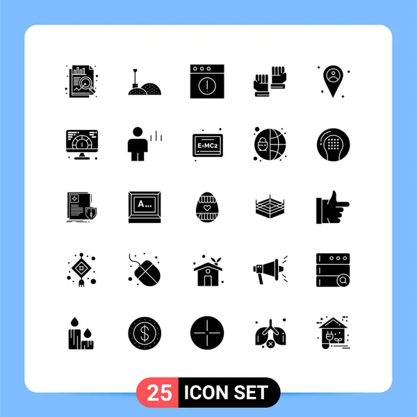 Universal Icon Symbols Group Modern Solid Glyphen Web Man Mac — Stockvektor
