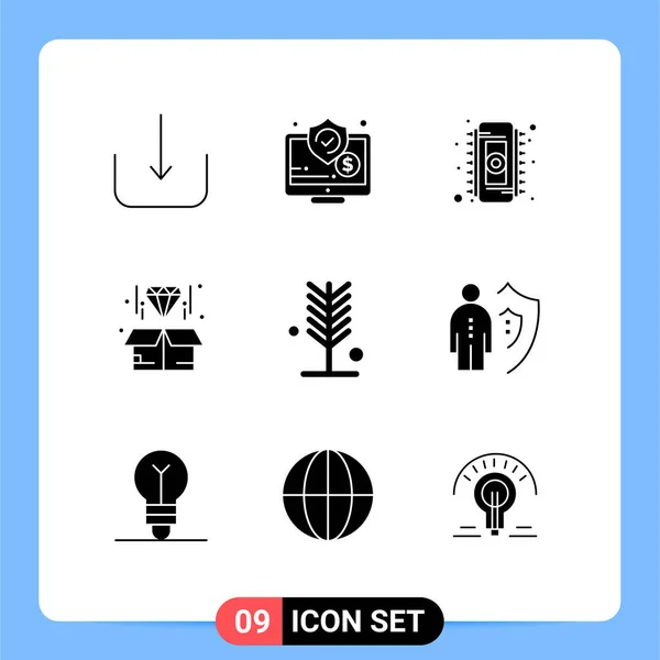 Stock Vector Icon Pack Van Line Signs Symbolen Voor Milieu — Stockvector