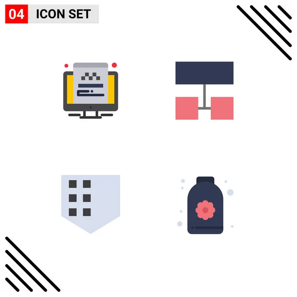 Universal Icon Symbols Group Modern Flat Icons Taxi Shield Screen — Vetor de Stock