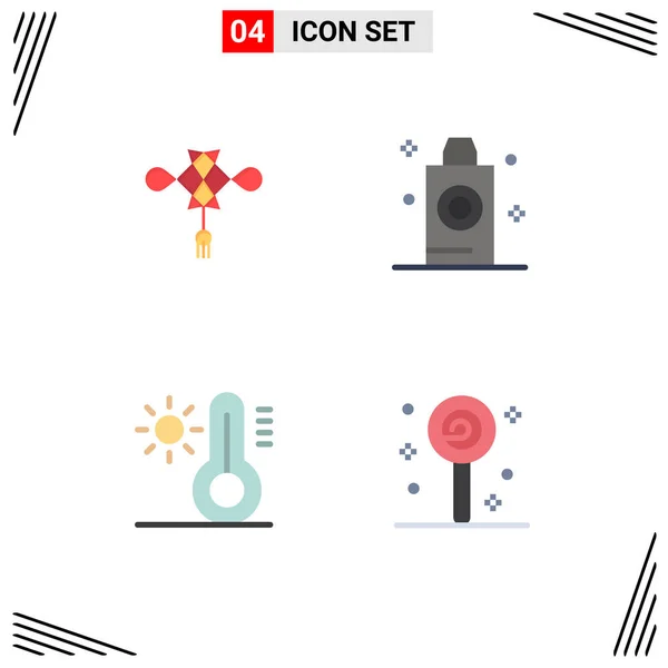 Groep Van Modern Flat Icons Set Voor Chineseknot Zon Decoratie — Stockvector
