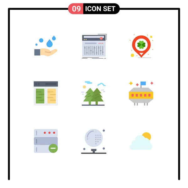 User Interface Flat Color Pack Modern Signs Symbols User Content — Διανυσματικό Αρχείο