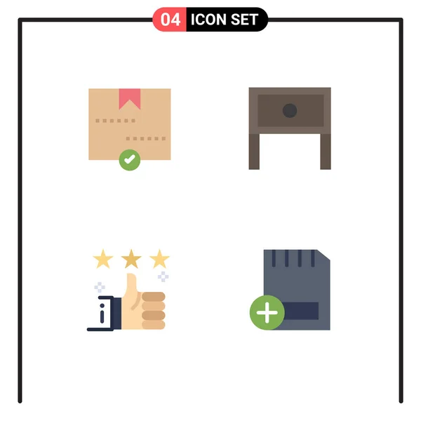 Creative Icons Modern Jelek Szimbólumok Jóváhagyása Asztal Csomag Otthon Támogatás — Stock Vector