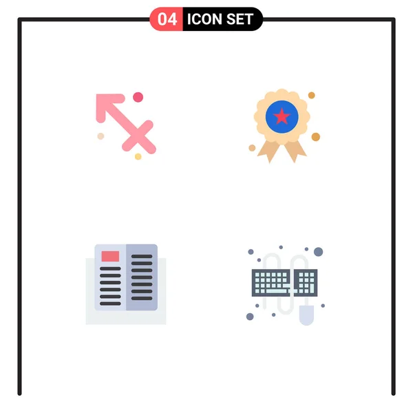 Mobile Interface Flat Icon Set Pictograms Astrology Education Greece Independence — 스톡 벡터