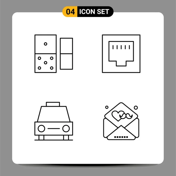 Line Koncepció Weboldalak Mobil Alkalmazások Kaszinó Közlekedés Kábel Autó Nap — Stock Vector