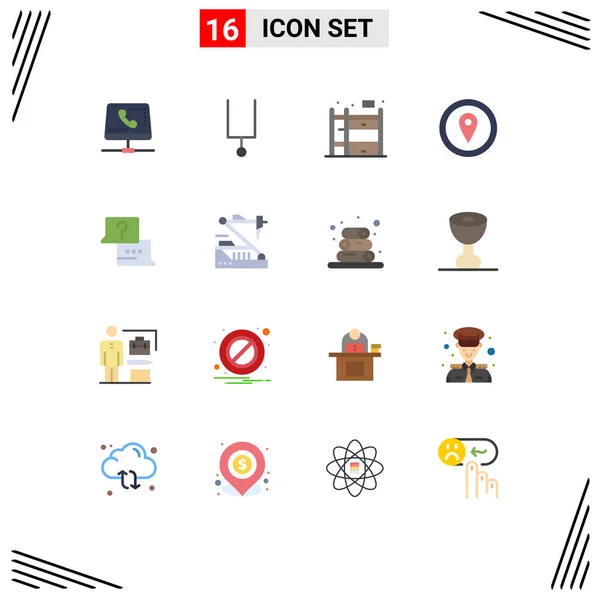 Conjunto Icones Modernos Símbolos Sinais Para Laptop Trabalho Casa Marcador —  Vetores de Stock