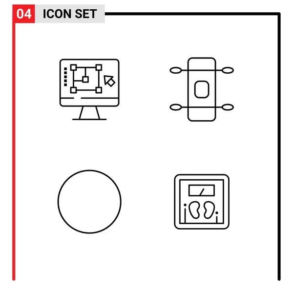 Universal Icon Symbols Group Modern Filledline Flat Colors Computer Signal —  Vetores de Stock