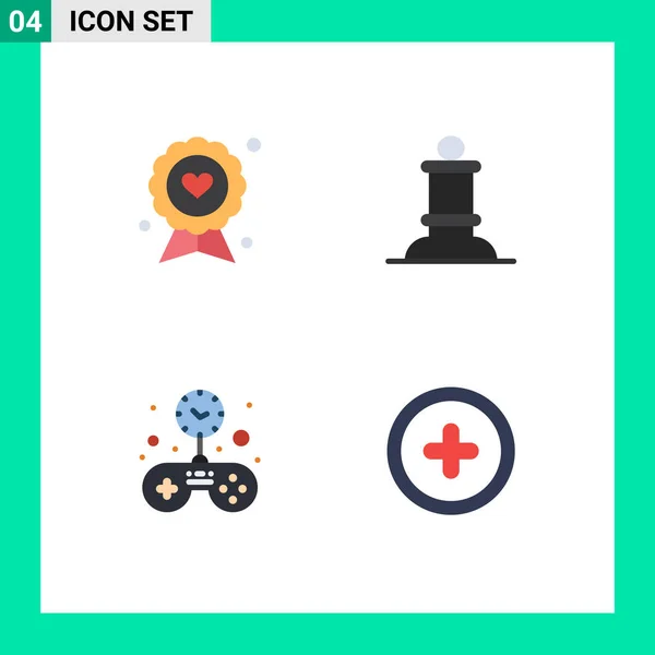 Universal Flat Icon Signs Symbole Für Abzeichen Spiel Vatertag Schach — Stockvektor