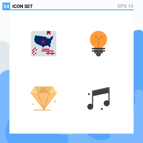 User Interface Flat Icon Pack Modern Signs Symbols American Jewl —  Vetores de Stock