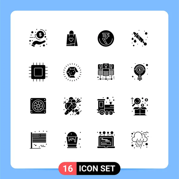 Universal Icon Symbols Group Modern Solid Glyphs Celebration Water Business — 스톡 벡터