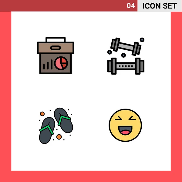 Set Modern Icons Sysymbols Signs Business Recreation Graph Athletics Shoes — Vector de stock