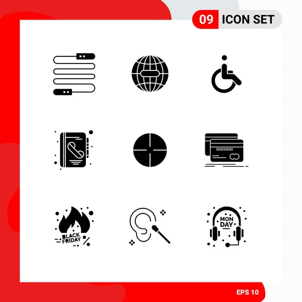Set Modern Icons Símbolos Sinais Para Ginásio Chamada Cadeira Rodas —  Vetores de Stock