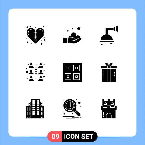 Set Modern Icons Sysymbols Signs Logistic Boxes Clean Arrived Team — Vector de stock