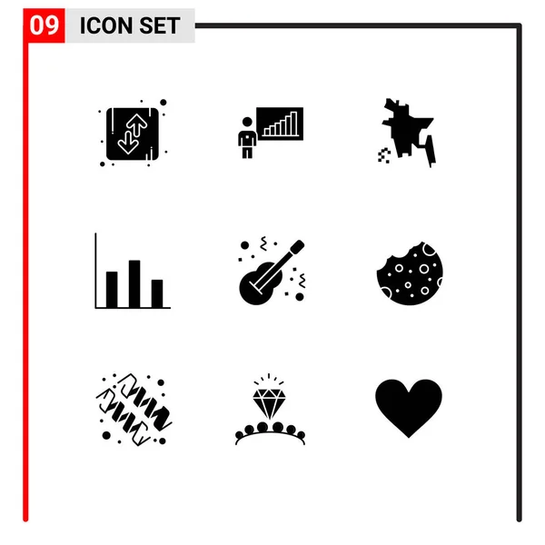 Pictogram Set Simple Solid Glyphs Folk Moderate Efforts Graphic Bangladesh — 스톡 벡터