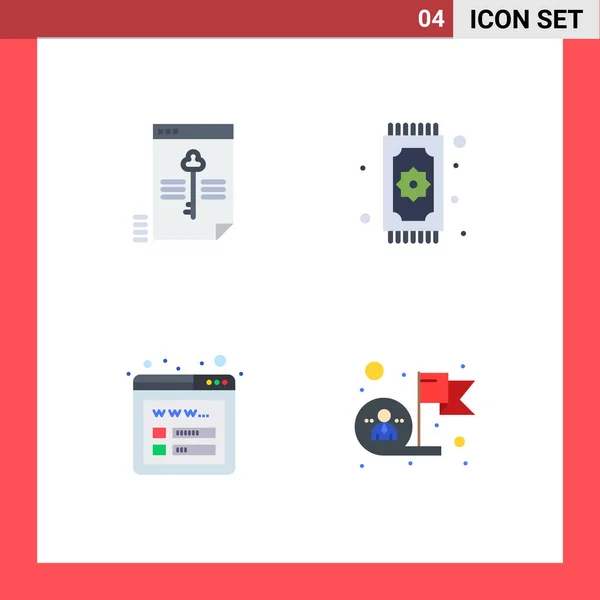 Creative Icons Modern Signs Sysymbols File Eid Key Pray Seo — Vector de stock