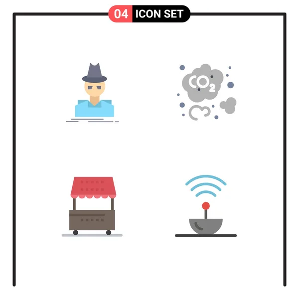 Concetto Flat Icon Siti Web Detective Mobile Apps Cucina Spia — Vettoriale Stock