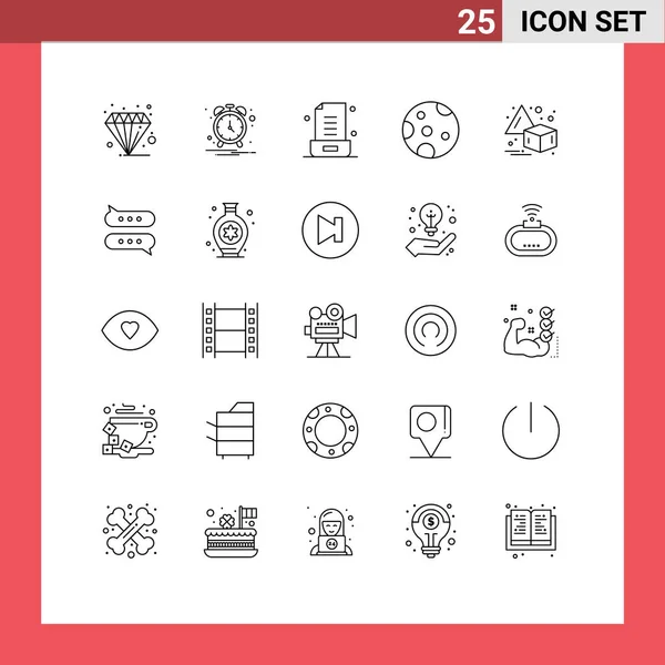 Vector Stock Icon Pack Líneas Señales Símbolos Para Transformar Volcar — Vector de stock