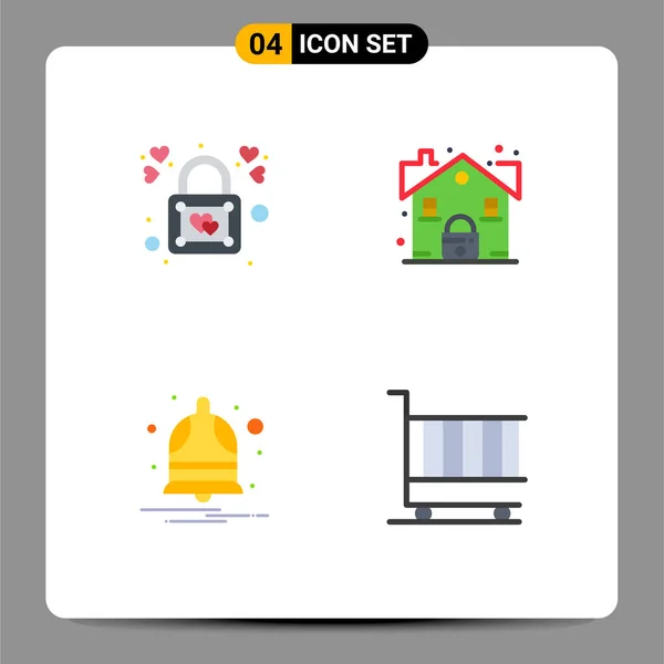Universal Flat Icons Set Für Web Und Mobile Anwendungen Herz — Stockvektor