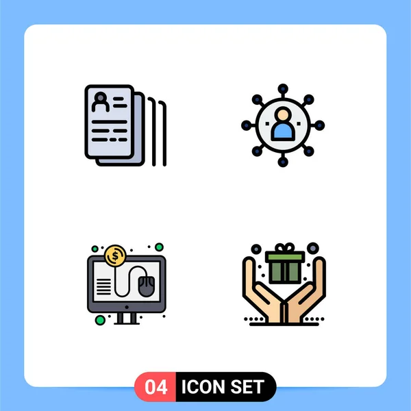 사이트 모바일 문서용 Editable Vector Design Elements — 스톡 벡터