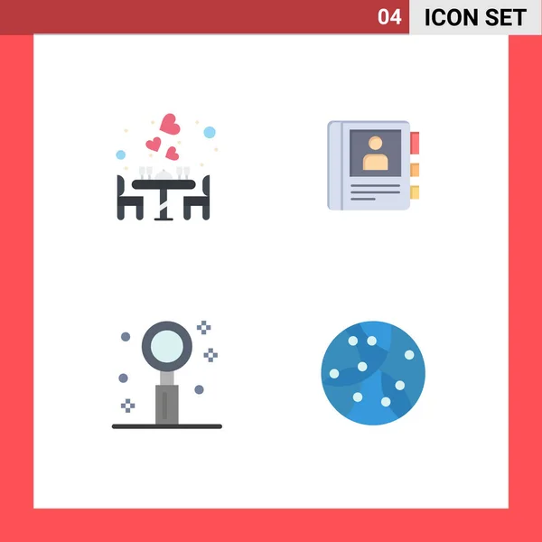 Set Modern Icons Sysymbols Signs Couple Celebration Food Book Lifestyle — Archivo Imágenes Vectoriales