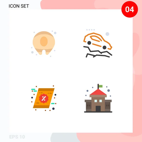 Pack Modern Flat Icons Sinais Símbolos Para Mídias Impressão Web — Vetor de Stock