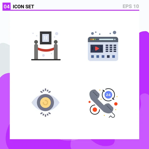 User Interface Pack Basic Flat Icons Art Search Painting Web — Stockový vektor