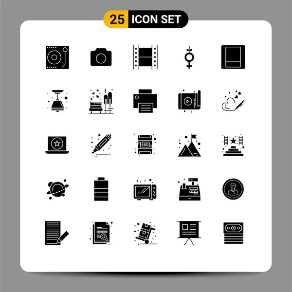 25个基本实体图形的用户界面包 包括切换 可编辑的向量设计元素 — 图库矢量图片