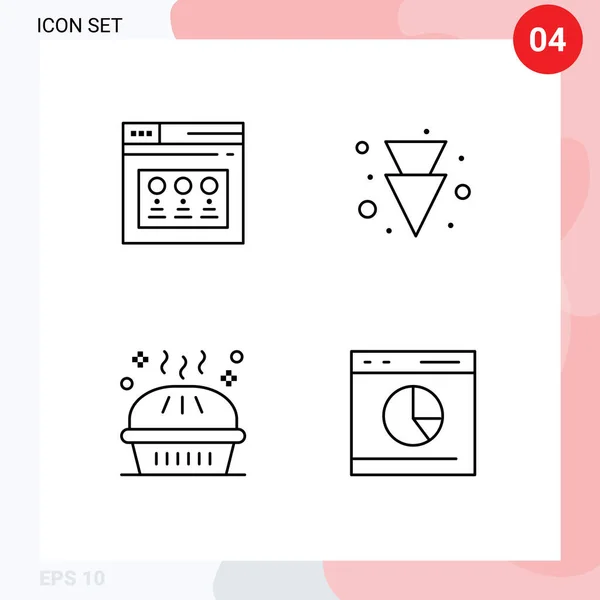 Universal Icon Symbols Group Modern Filledline Flat Colors Internet Holiday — Vetor de Stock