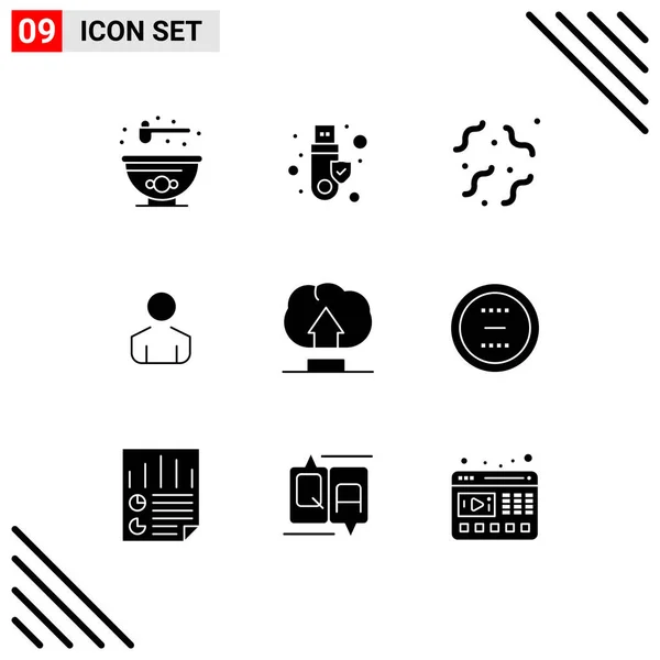 Stock Vector Icon Pack Segni Linea Simboli Annullare Caricare Marcire — Vettoriale Stock