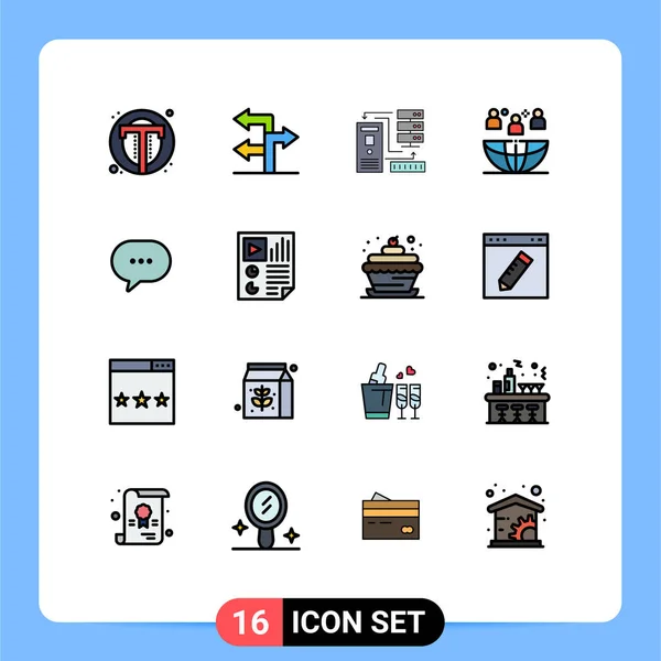 Set Modern Icons Symbols Signs Outsourcing International Combination Global Information — Stock Vector