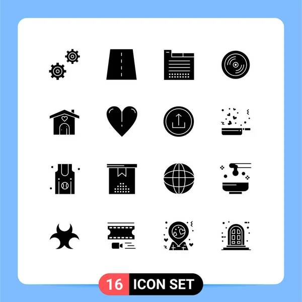 Creative Icons Modern Signs Sysymbols Love Education Tab Disk Editable — Archivo Imágenes Vectoriales