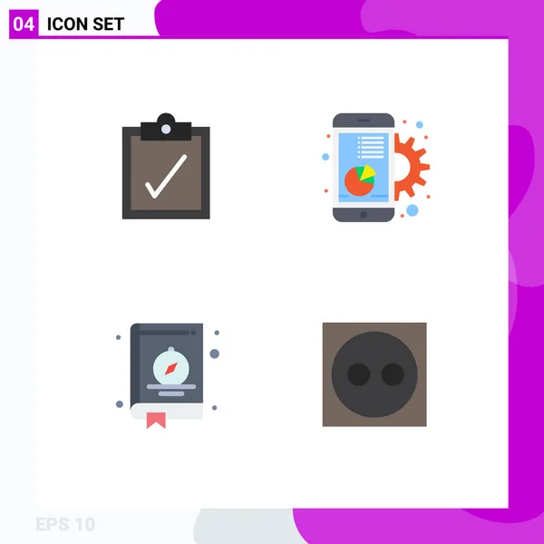 Pack Creative Flat Icons Complete Location Digital Mobile Cord Editable — Stock Vector