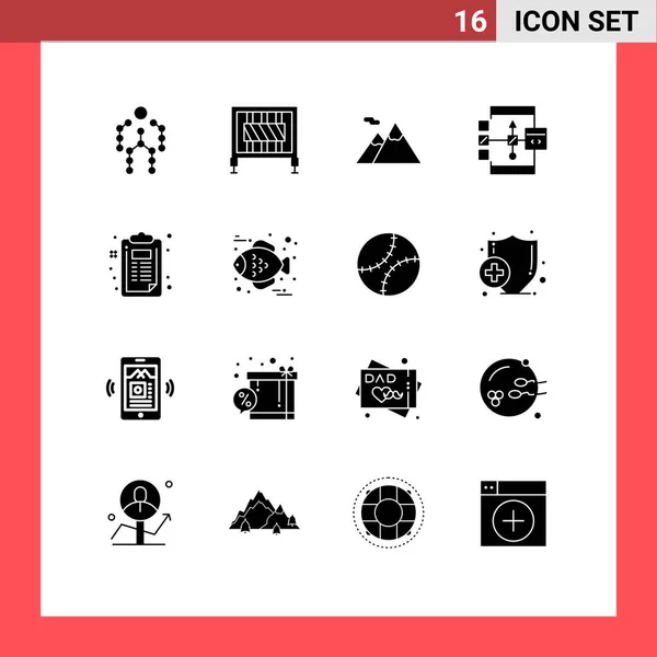 Icône Vectorielle Stock Paquet Signes Symboles Ligne Pour Liste Contrôle — Image vectorielle