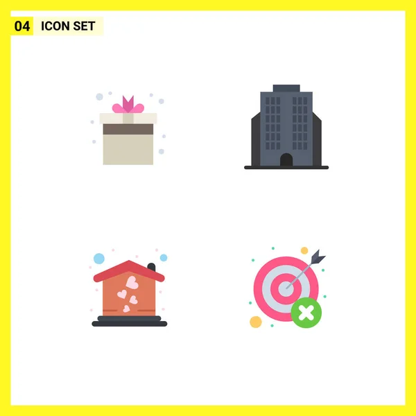 Universal Icon Symbols Group Modern Flat Icons Gift Love Game — Vetor de Stock