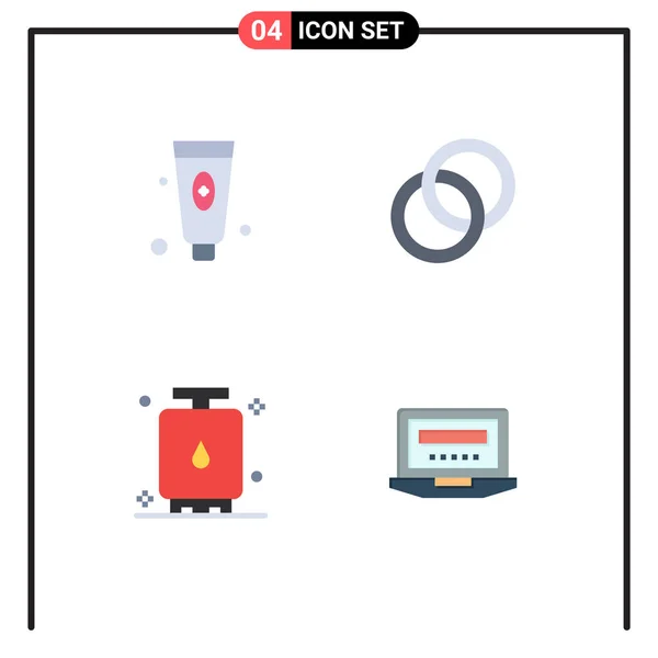 User Interface Pack Basic Flat Icons Beauty Energy Foam Couple — Stockový vektor