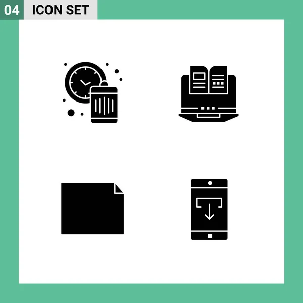 사용자 인터페이스 폐기물 프로그램 Editable Vector Design Elements — 스톡 벡터