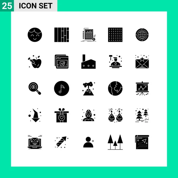 Creative Icons Modern Signs Sysymbols Global Communication Investment Business Weather — Vector de stock