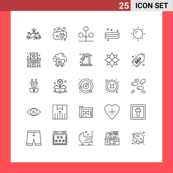 Universal Icon Symbols Group Modern Lines Shinning Handtuch Schild Reinigung — Stockvektor