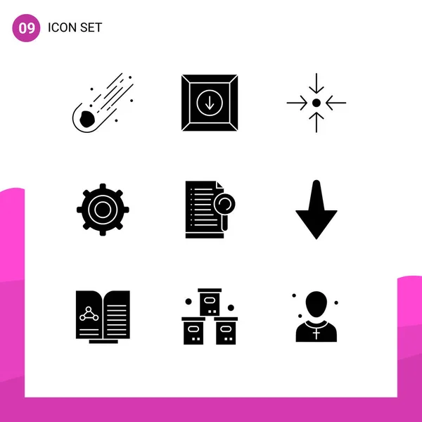 Creative Icons Moderne Zeichen Und Symbole Für Server Datei Pfeil — Stockvektor