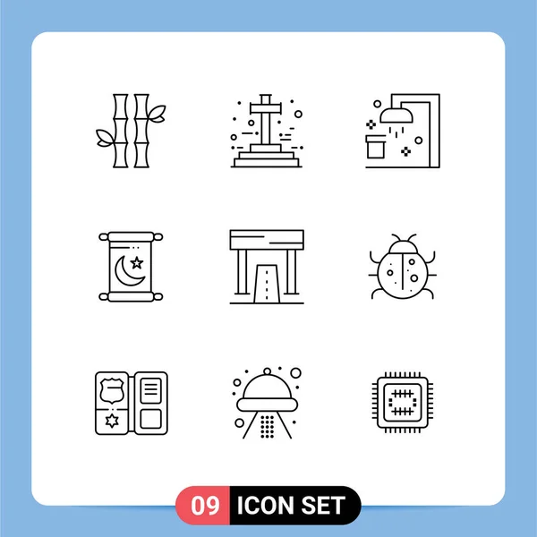 Mobile Interface Outline Set Pictograms Athletics Holy Halloween Meghívó Sport — Stock Vector