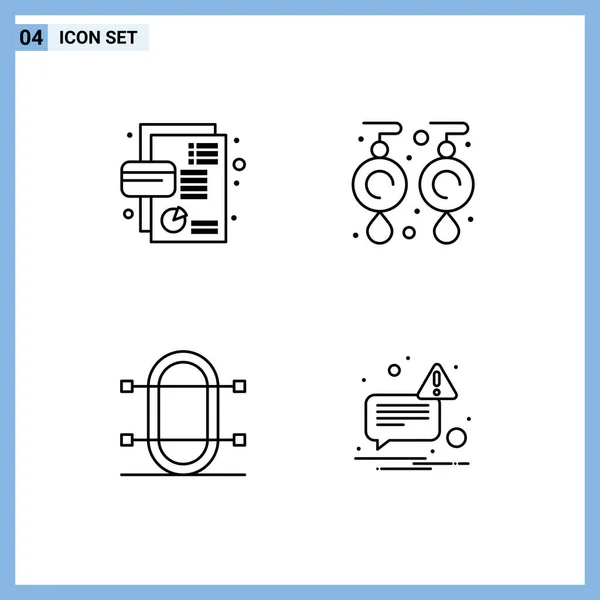 Conjunto Colores Peso Línea Filleado Comercial Para Negocios Tripulación Débito — Archivo Imágenes Vectoriales