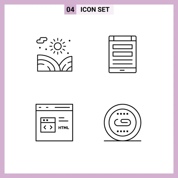 Universal Icon Symbols Group Modern Filledline Flat Colors Agriculture Code — Vetor de Stock