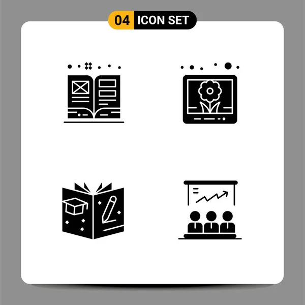 Icône Vectorielle Stock Paquet Signes Symboles Ligne Pour Art Livre — Image vectorielle