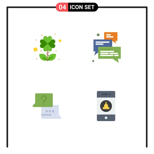Universal Flat Icons Set Web Mobile Applications Clover Find Group — 스톡 벡터