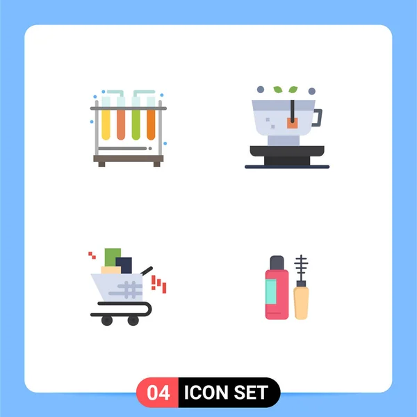 Creative Icons Modern Signs Symbols Chemistry Seo Leaf Tea Maskara — Stock Vector