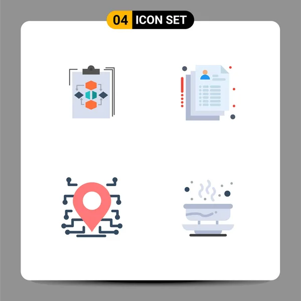 Interface Utilisateur Icône Plate Pack Signes Symboles Modernes Presse Papiers — Image vectorielle