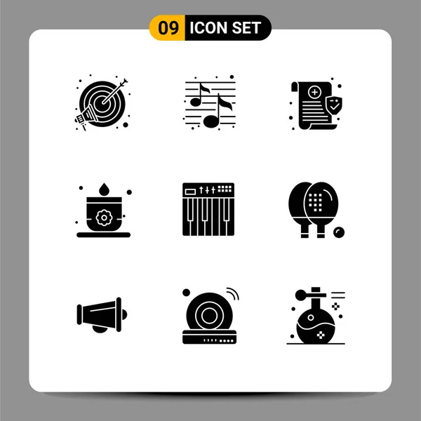 Vector Stock Icon Pack Líneas Signos Símbolos Para Teclado Controlador — Vector de stock