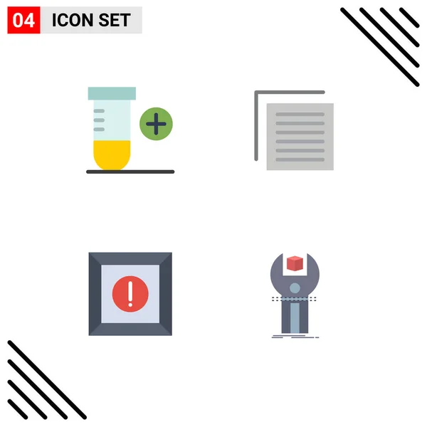 Stock Vector Icon Pack Line Signs Symbols Add Warning Document — 스톡 벡터