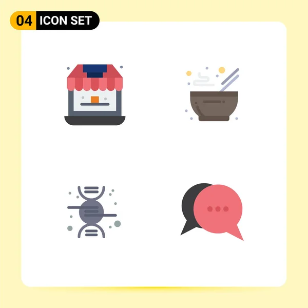 Pack Modern Flat Icons Sinais Símbolos Para Mídias Impressão Web — Vetor de Stock