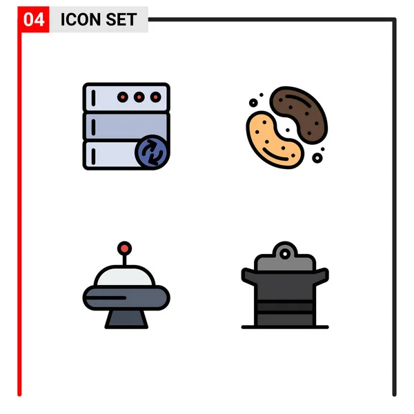 Interface Utilisateur Filledline Flat Color Pack Signes Symboles Modernes Base — Image vectorielle