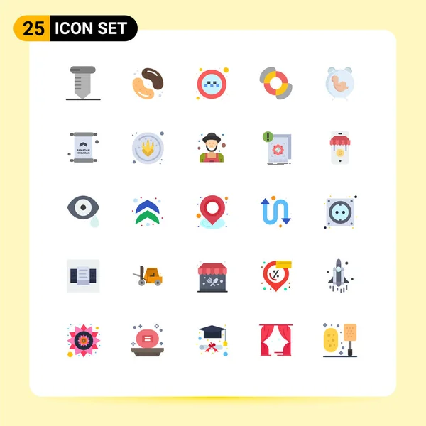 Universal Icon Symbols Group Modern Flat Colors Baby Delivery Public — Vetor de Stock